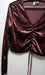 H&M Women's Velvet Burgundy Short Sweater 7