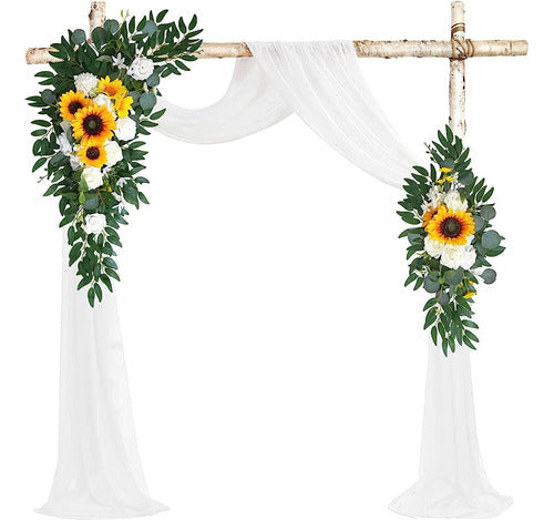 Weieryue Wedding Arch Flowers Kit - Artificial Floral Arrangement (3 Pack) 0