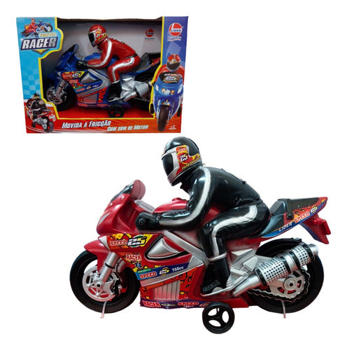 Moto Com Fricção, Som E Boneco Infantil 26 Cm Altura Motinha 0