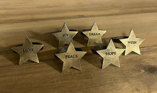 Luciano Dutari 12 Napkin Rings Star Holders 1