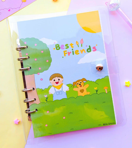 Milo Store A5 Transparent PVC 6-Ring Binder!! Journaling 1