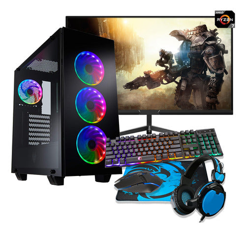 Pc Gamer Amd Ryzen 7 16gb 480ssd Vega 8 + Monitor 27'' 165hz 0