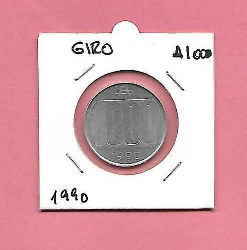 Moneda Argentina Error Giro 1000 Australes 1990 Palermo 1