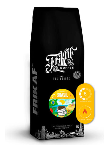 Frikaf Cafe En Grano Tostado Brasilero Premium Por Kilo 0