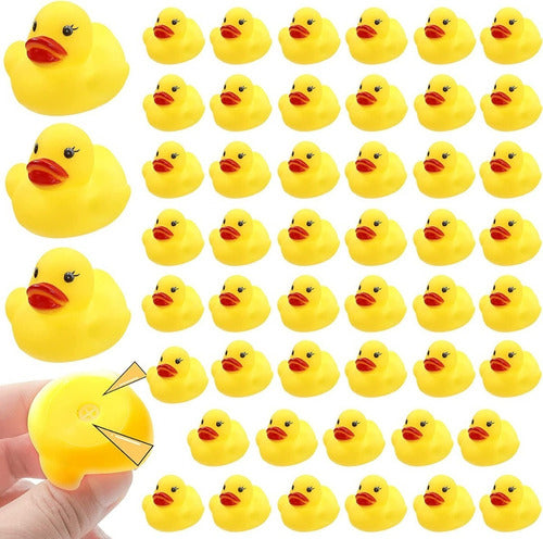 Galario Productos Set X100 Juguete Chifle Animales Familia Bañera Goma Patitos 1