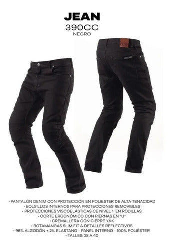 Nine to One Motorcycle Jeans Nto Denim 390cc with Protectors 0