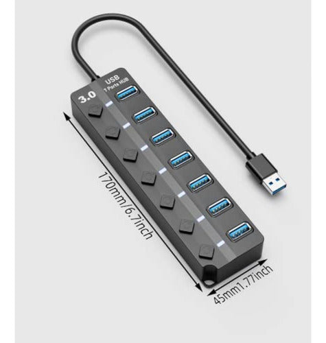 Concentrador Usb 3.0, Concentrador Usb Eanetf De 7 1