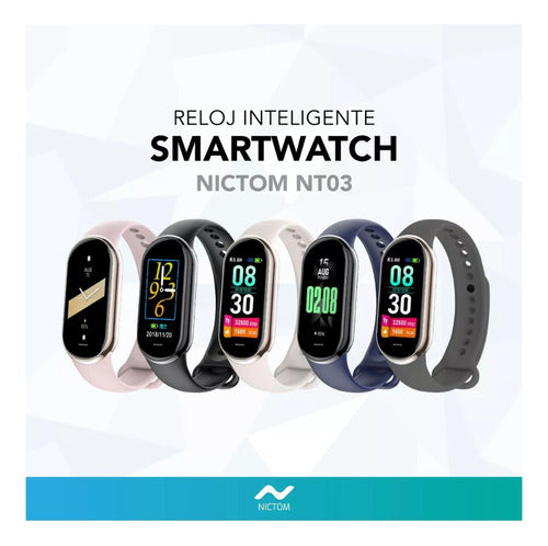 Nictom Smartband NT03 Waterproof White Smartwatch Stopwatch 1