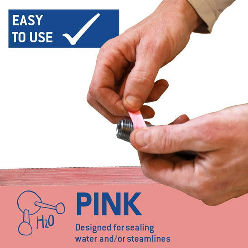 Gasoila Pt80-24 Pink Ptfe High Density Thred Tape Roll, -450 1