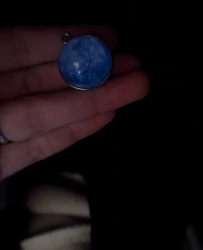 Lunar Galaxy Earth Sphere Pendant Necklace 4