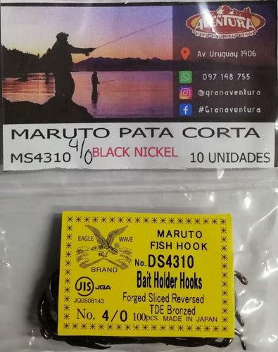 Anzuelo Maruto Garra De Aguila N°4/0 X 10 Uni Bronce Pesca 1