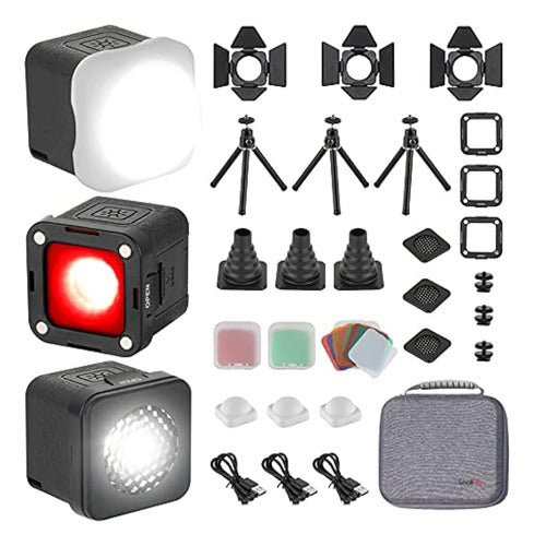 Kit De Luz De Video Led (paquete De 3), Smallrig Mini Led Li 0