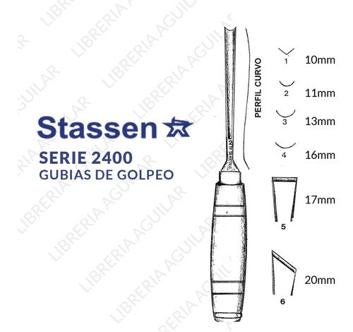 Stassen Gubia Golpeo Grande Media Caña U 13mm 2400 Nº3 2