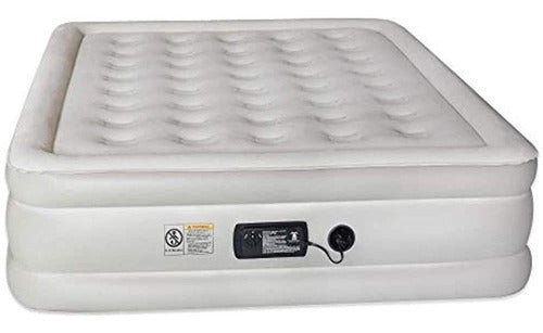 Aria Inflatable Elevated Air Mattress Queen with Built-in Pump 0