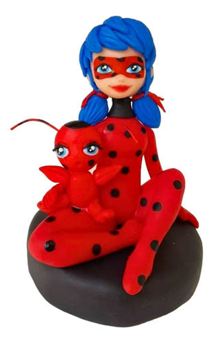 MODELADOS_LUMAR Ladybug Cake Topper Fondant Decoration 0