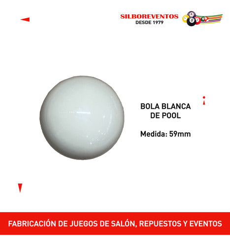 Silboreventos Professional White Pool Ball 1