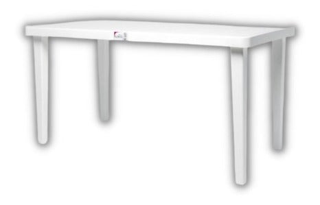 Quechua Rectangular White Plastic Table 1.40 x 0.85 Reinforced 2