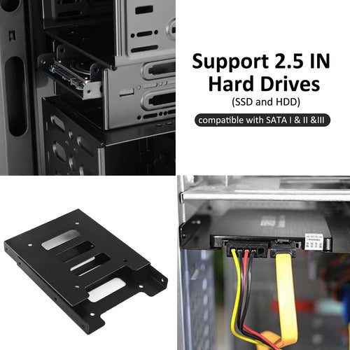 Suiwotin 12 Pieces SSD Support 2.5 to 3.5 Adapter, SSD HDD 1