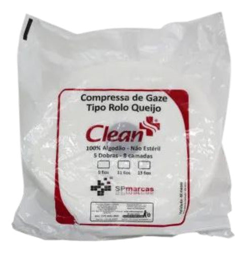 Compressa De Gaze Rolo Tipo Queijo 11 Fios 500g Clean 0