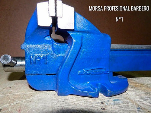 Morza De Banco Fija Barbero N°1 Herramienta Industrial 5