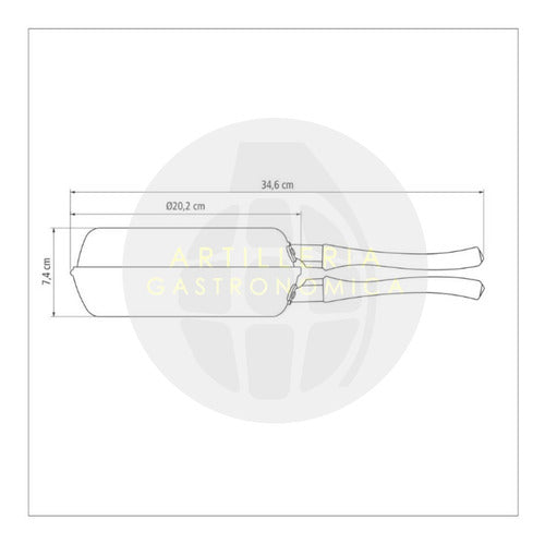 Tramontina Double Omelet Pan 20cm 1