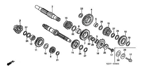 Buje de Retén Piñon Honda CR250 88-07 / CRF450 02-19 2