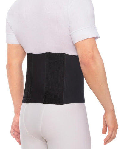 Men's Neoprene Thermal Lumbar Reducer Belt with Containment Rods - D.E.M.A. F043 0