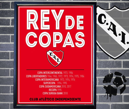 Independiente Poster Rey De Copas En Cuadro Listo P Colgar 1