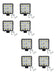 MX Square LED Light 16 LEDs White Off Road 12/24V X8 0