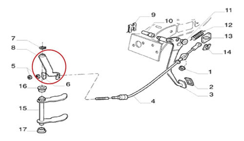 Fiat Clutch Fork Lever Duna/Uno/Palio Original 1