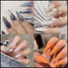 AddFavor 600pcs Clear Long Stiletto Nail Tips Full Cover 4