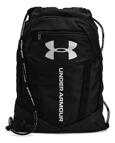 Under Armour Unisex Sackpack Backpack - Black/Silver, One Size 0