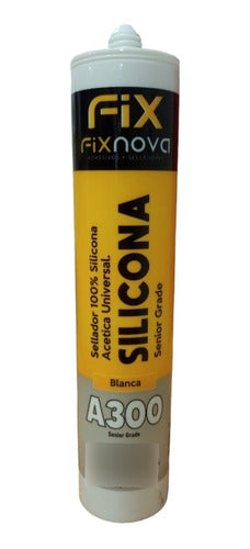 Fixnova Acetic Silicone Sealant A300 White 280cm3 0