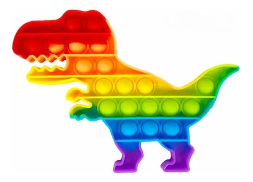 Thunderfall Pop It Mediano Arcoiris Juego Antiestres Dinosaurio T-rex 0