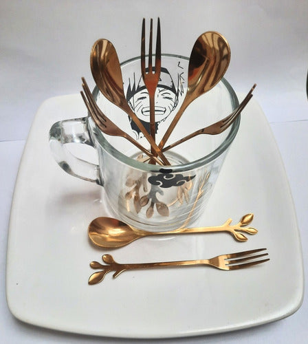 Gutzav Regalos Set of 12 Stainless Steel Dessert Forks and Spoons 0