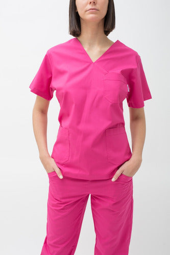 Suedy Medical Uniform V-Neck Set in Arciel Fabric 135