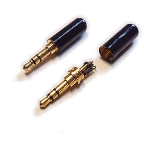 Pack of 10 Black Compact 3.5mm Male Stereo Miniplug Connectors 0