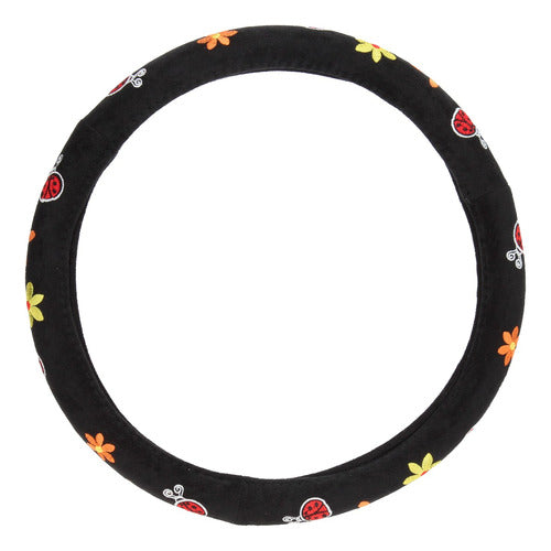 Vexo Universal Steering Wheel Cover (Diameter 38) Flowers 1