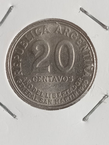 Argentina 1950. Moneda De 20 Centavos C/error. Giro. Mira!!! 0