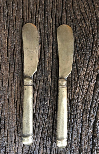 Set of 30 Aged Bronze Spreading Knives 13 cm 7