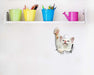 Vinilo Decorativo Pared [74ygwn87] Gato Blanco 3d 2