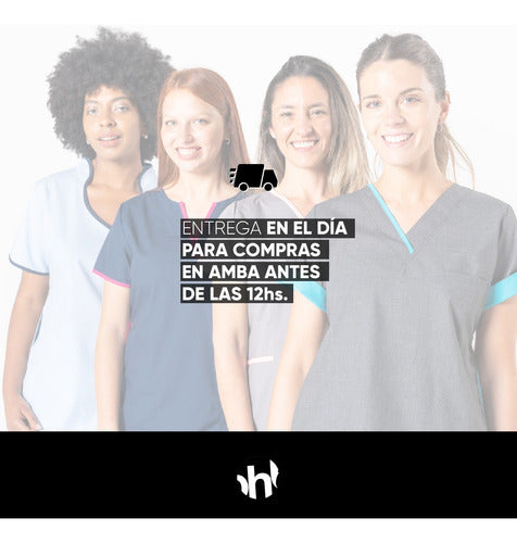 Oh! Wear Ambo Oh! Wear Uniforme Médico - Lola Poly Blanco Con Lima 6