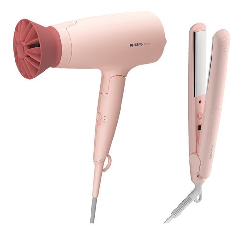 Philips Styling Set: Hair Dryer + Flat Iron BHP398/00 0