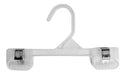 20 Perchas Plastico Blanco Traslucido Broche Sube Baja 19 Cm 0