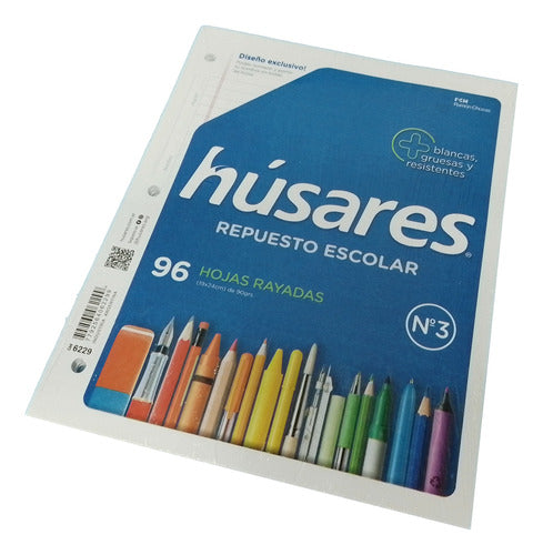 Húsares N3 Escolar Refill 96 Sheets 0