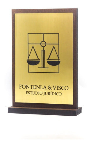 Premio Reconocimiento Placa Simil Bronce Acero 11x16 0