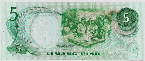 Fk Billete Filipinas 5 Piso 1978 P-153 Sin Circular. 1