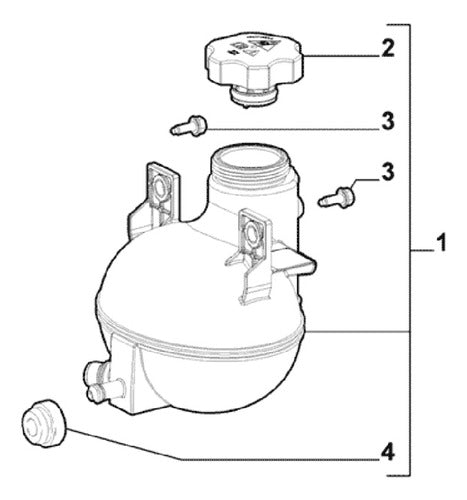 Fl rio Water Reservoir For Fiat Argo Cronos 1.3 1.8 All 2