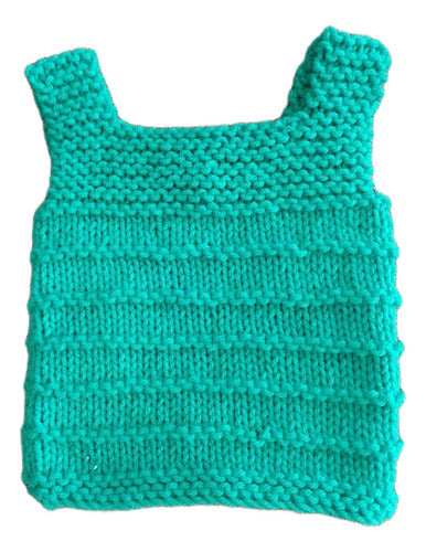 Hand-Knitted Baby Vest 3/6 Months Wool 3