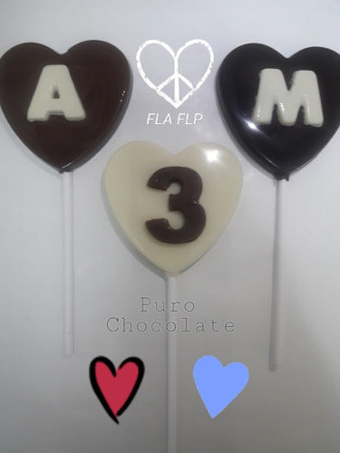 FLA FLP PURO CHOCOLATE Chupetines De Chocolate Corazon San Valentin Bodas 15años 2